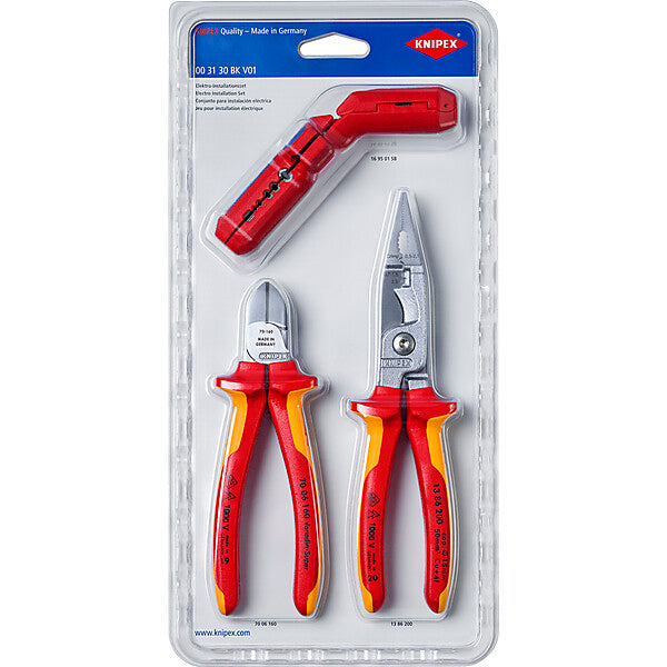 KNIPEX Elektro-Installationsset Satz 3-tlg. 00 31 30 BK V01